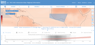 Example of an IPCC WGI Interactive Atlas: Regional information - West Africa
